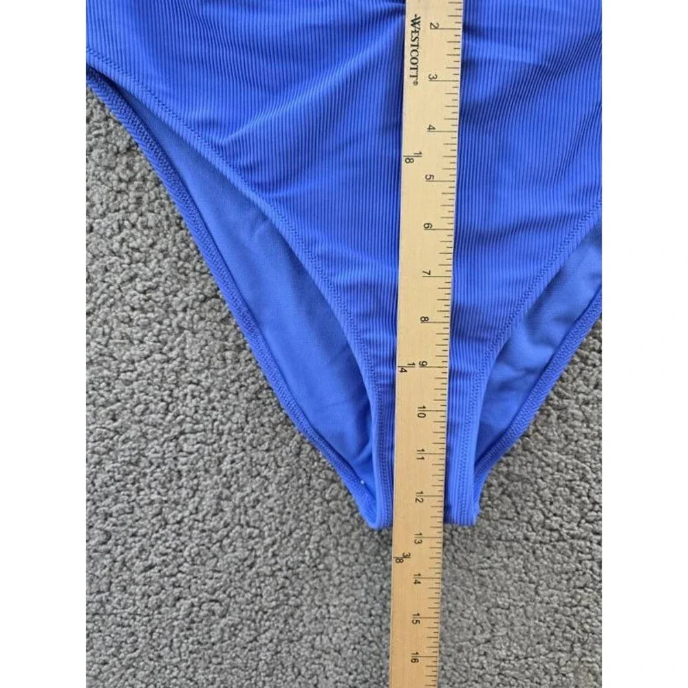 Raisins Indo High Waist Cheeky Bikini Brief Bottoms Juniors' XL Blue Pull On